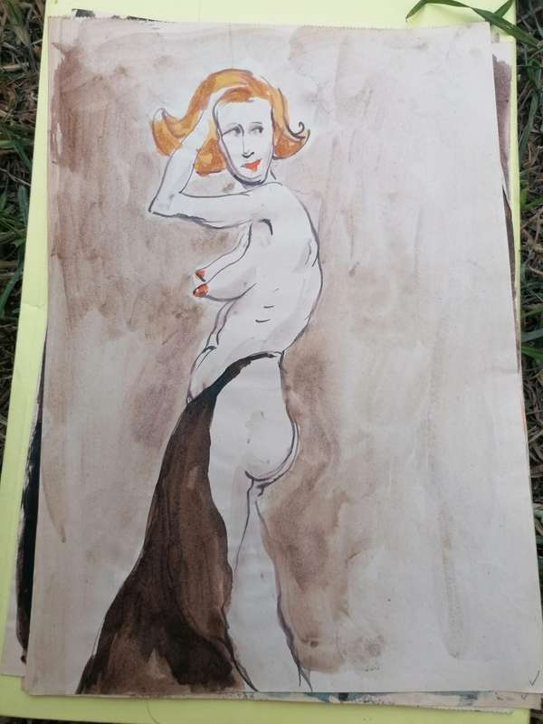 Rare find a original Marylski Jerzy Luszczewski (George) nude