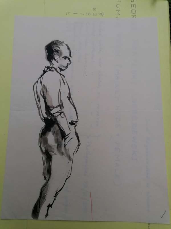 Rare find a original Marylski Jerzy Luszczewski (George) self portrait