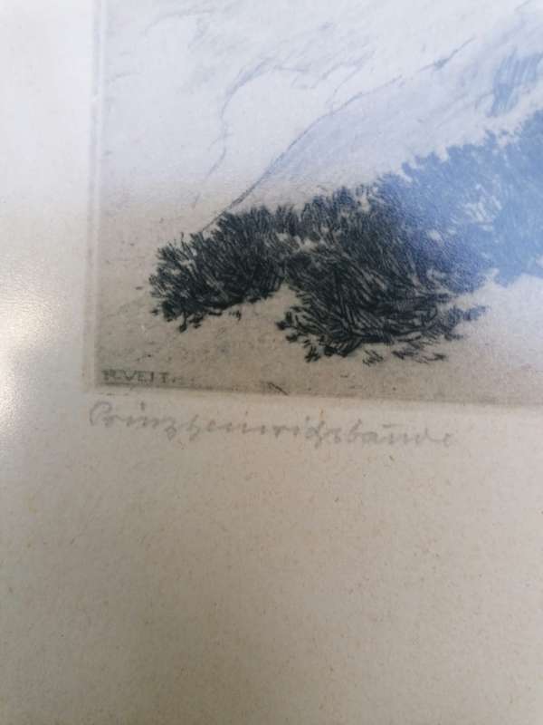 Signed Etching By German Artist Rudolph Veit, 1892 - 1979