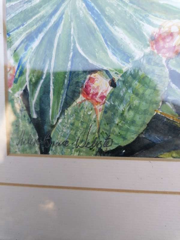 Framed water color painting by Helene bruce Webster
