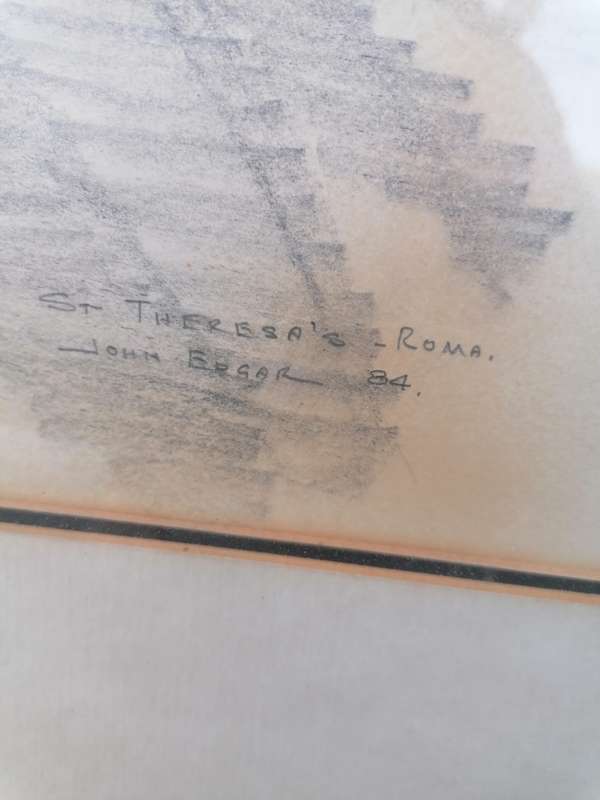 ST THERESA`S - ROMA, JOHN EDGAR DRAWING