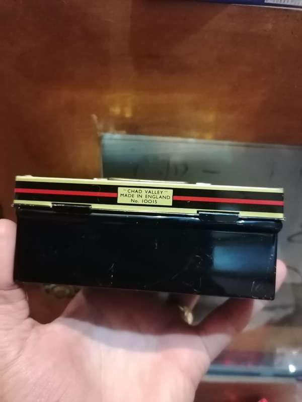 Vintage Chad Valley tin cash box without key