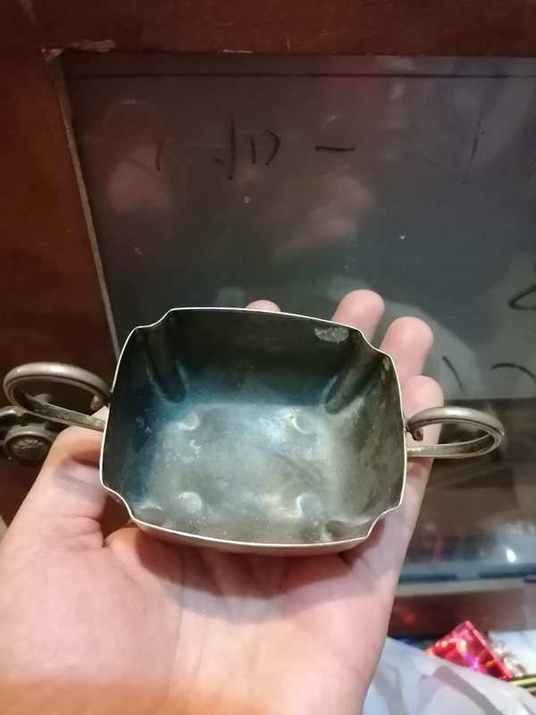 Art deco silver plated sugar holder