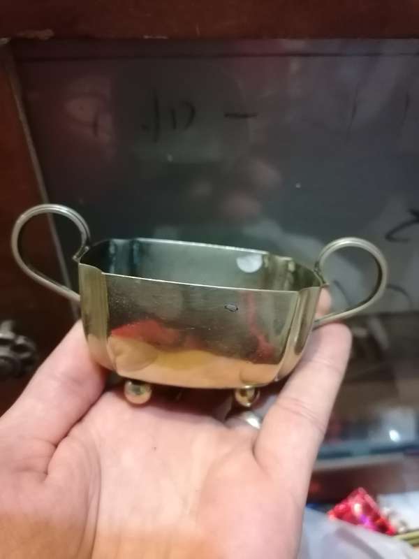 Art deco silver plated sugar holder