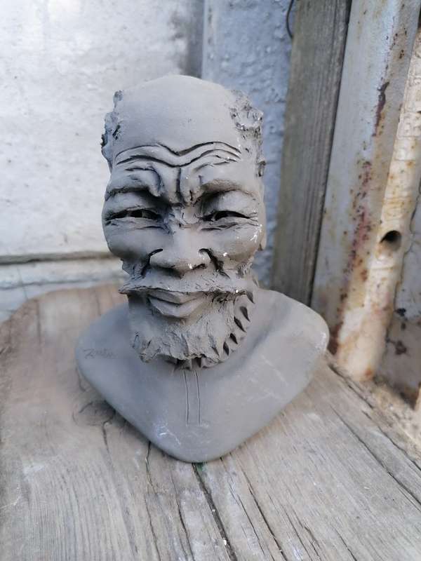 INVESTMENT Hezekiel Ntuli Eshowe `zulu` bust sculpture clay art original 1912-1973