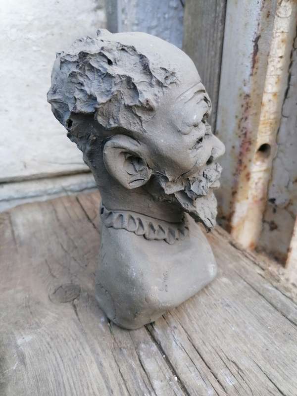 INVESTMENT Hezekiel Ntuli Eshowe `zulu` bust sculpture clay art original 1912-1973