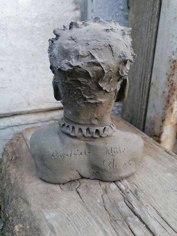 INVESTMENT Hezekiel Ntuli Eshowe `zulu` bust sculpture clay art original 1912-1973