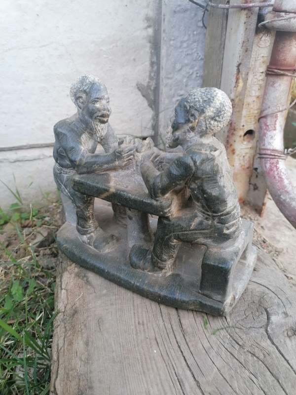 Stunning hand carved soapstone figure
