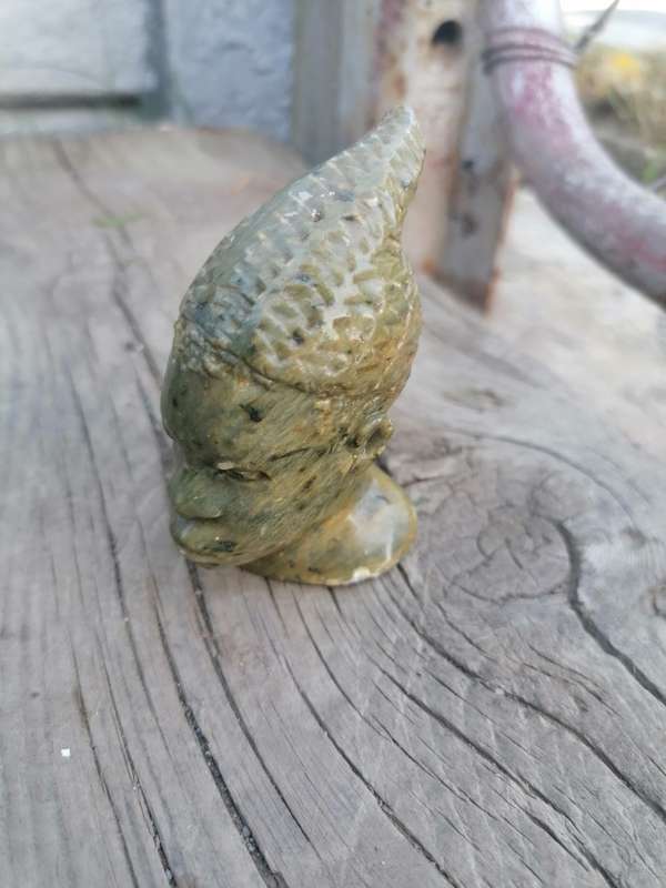 Small Vintage African stone head carving
