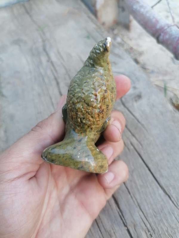 Small Vintage African stone head carving