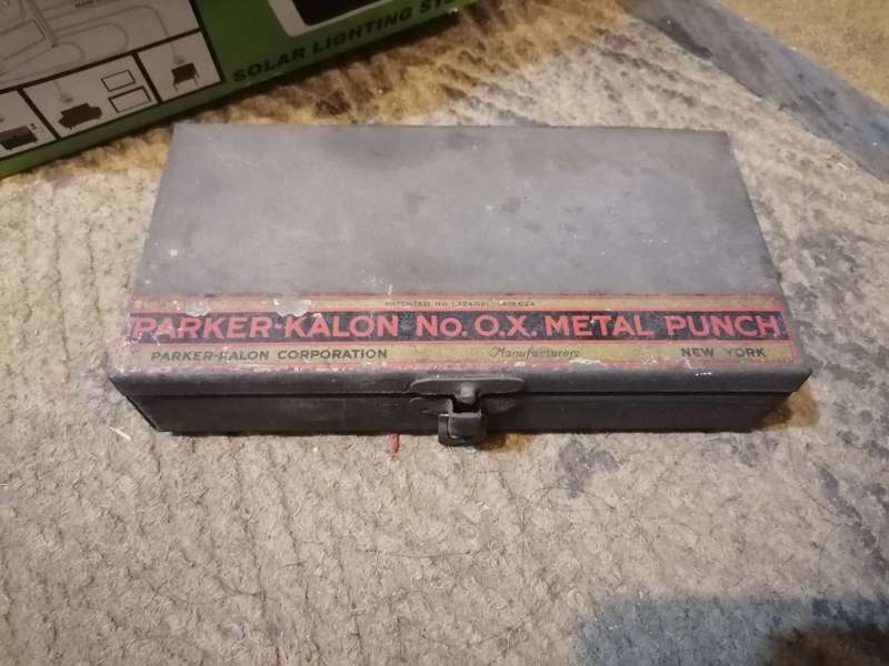 VINTAGE PARKER-KALON HYRO NO. O. X. METAL PUNCH