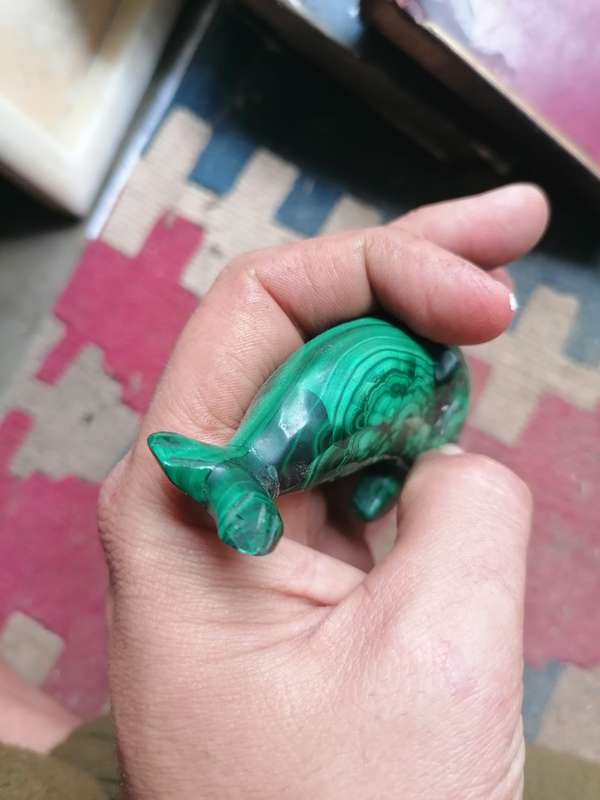 MALACHITE DOLPHIN ORNAMENT