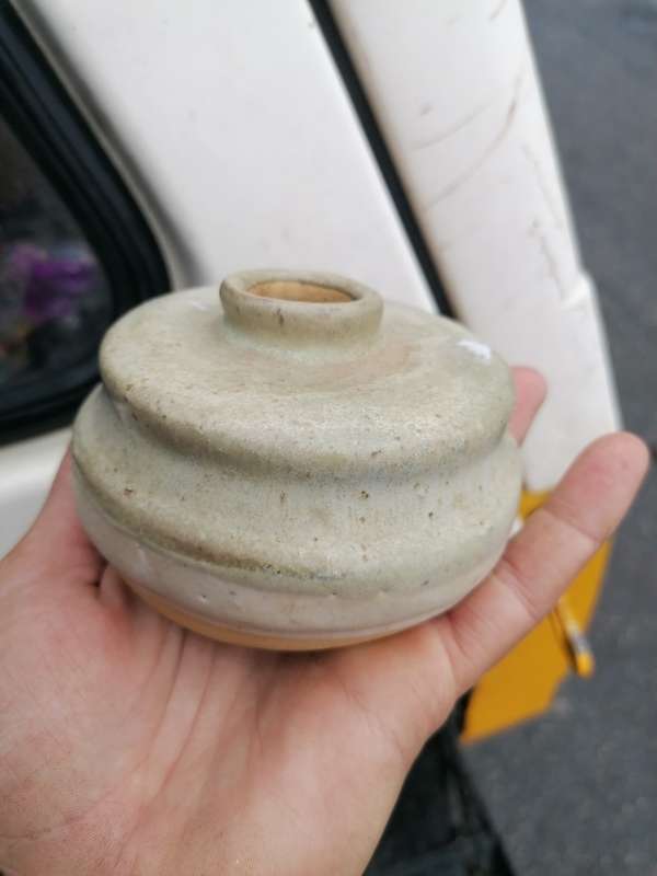 Pottery candle holder