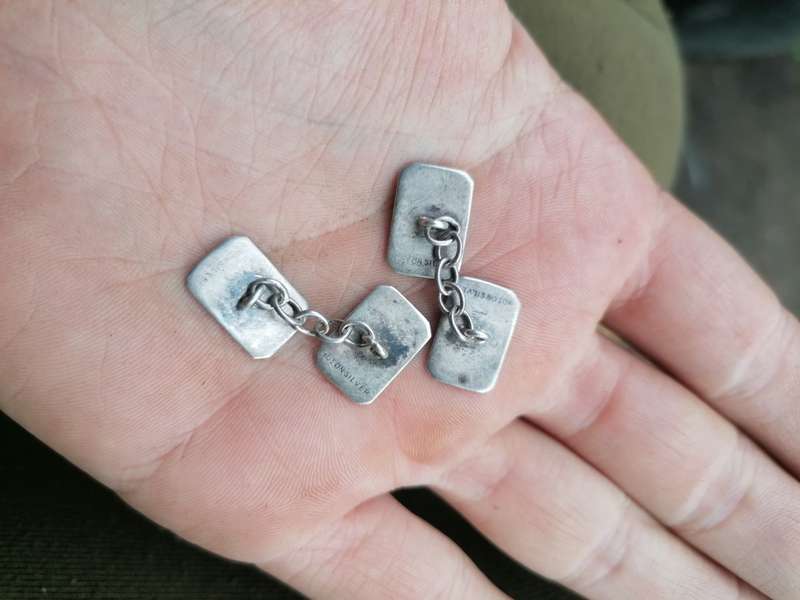 1930s 9ct gold on silver cufflinks