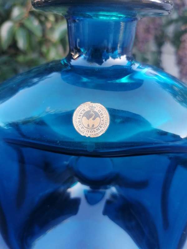 Rare find a original KASTRUP HOLMEGARD blue decanter