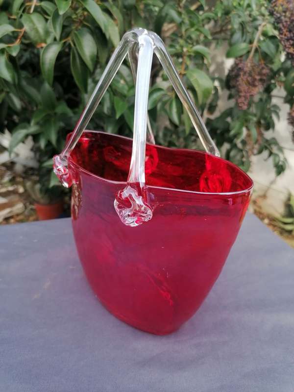 Lovely murano glass look glass handbag