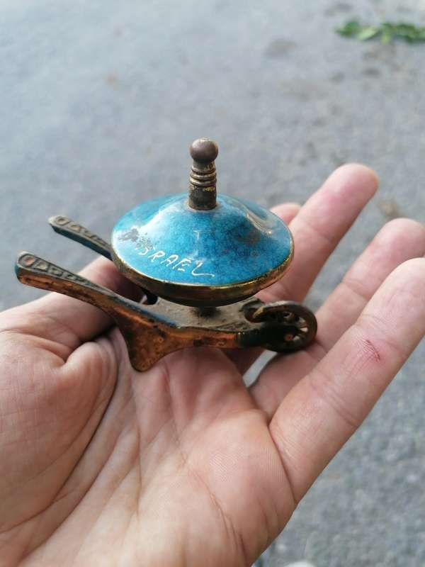 Minature Decorative Metal Wheelbarrow - Made in Israel