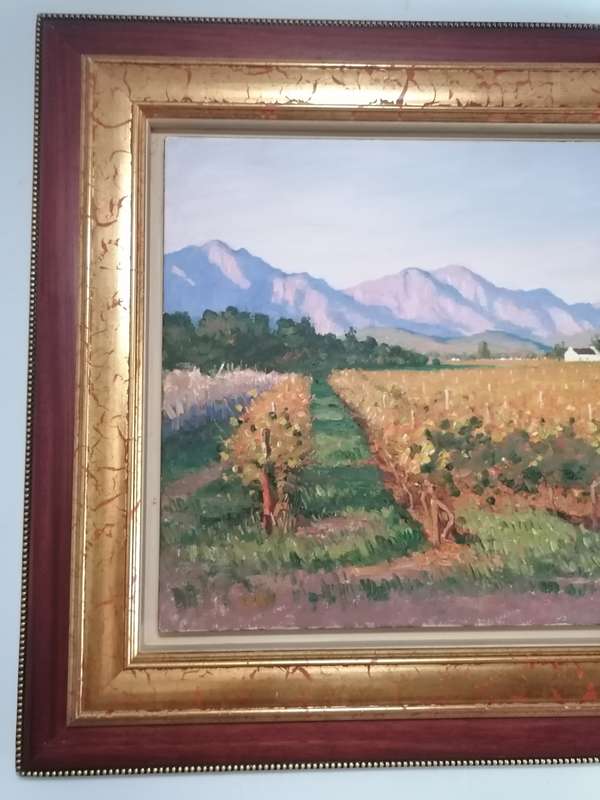 large Roelof Rossouw `evening light Robertson` 910 x 610mm