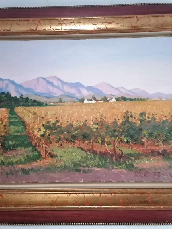 large Roelof Rossouw `evening light Robertson` 910 x 610mm