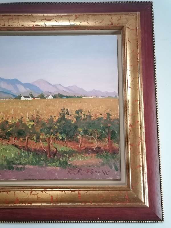 large Roelof Rossouw `evening light Robertson` 910 x 610mm
