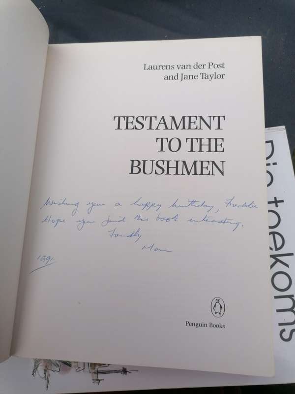 Testament to the Bushmen  Van der Post, Laurens & Taylor, Jane