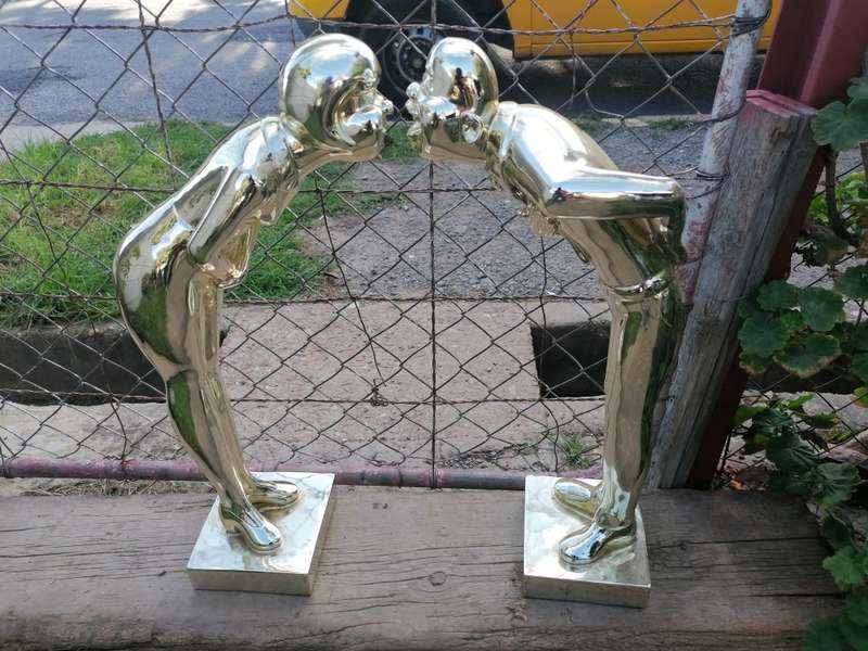 Pair of tall sculptures