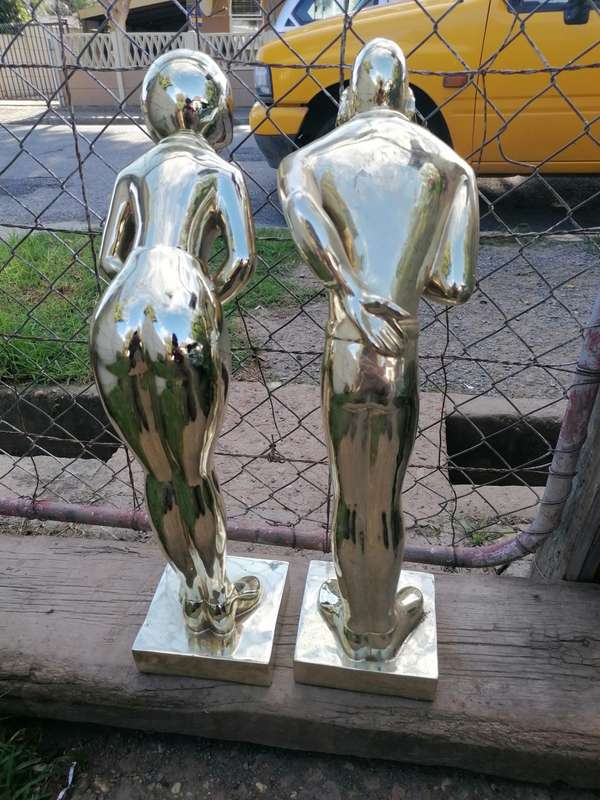 Pair of tall sculptures