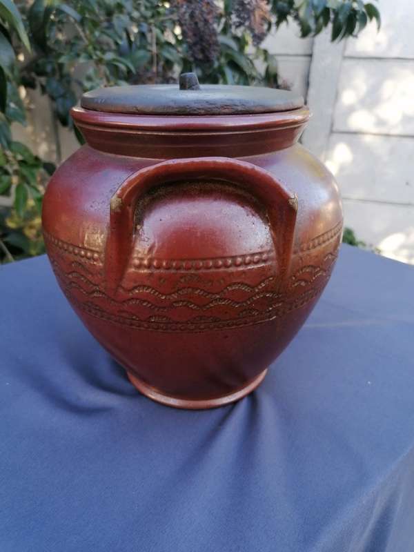 Lovely condition 1800s Derbyshire Stoneware Pottery Jar