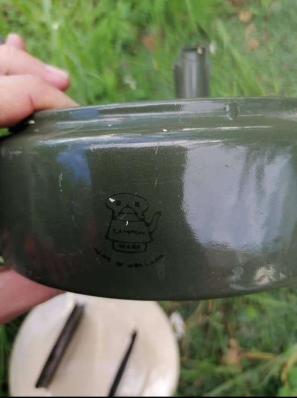 vintage Royal Kampen Enamel Twin Burner Camping Stove `kampen ware made in holland