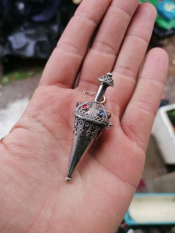 Stunning antique silver pendant