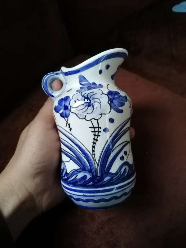 majolica pottery pitcher
