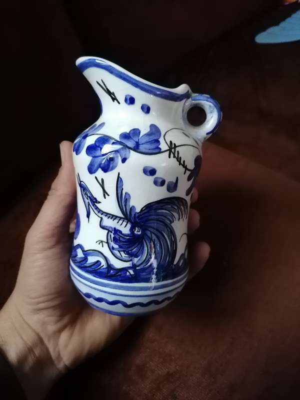 majolica pottery pitcher