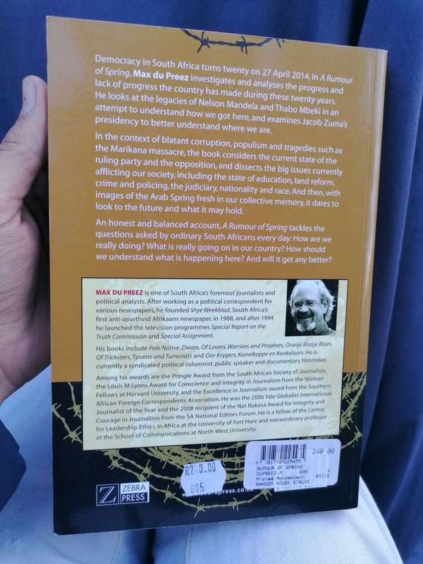 A Rumour of Spring: South Africa After 20 Years of Democracy Book by Max du Preez