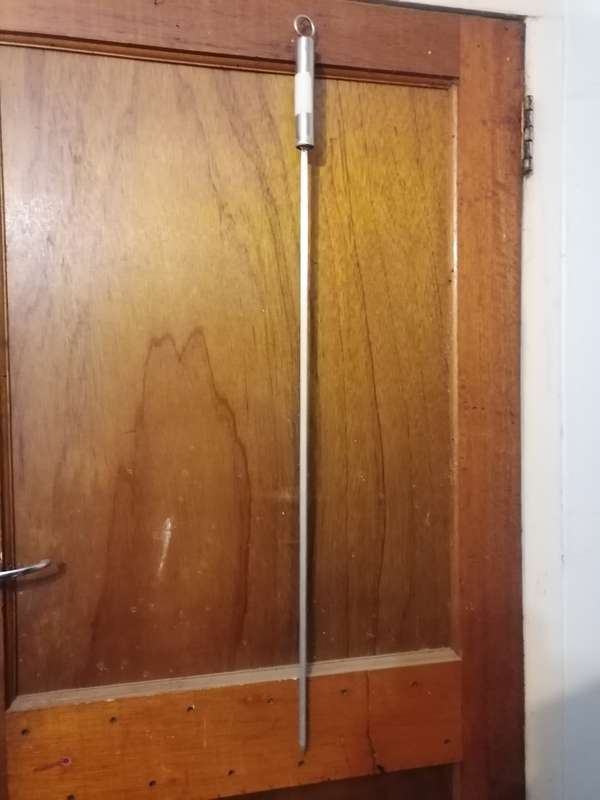 large stainless steel meat skewer