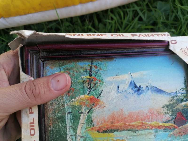 Small oil painting. Condition as per picture
