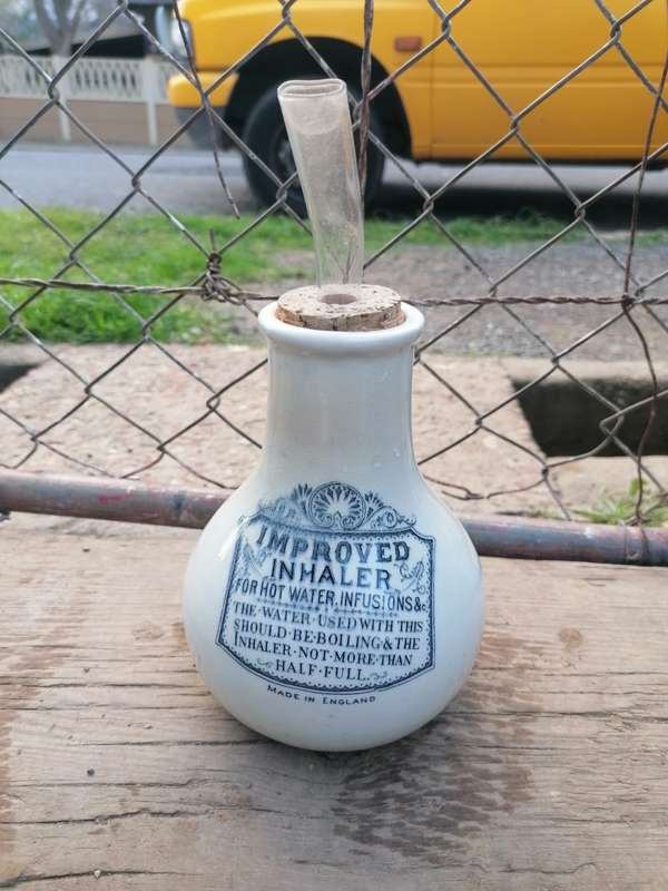 IMPROVED INHALER : FOR HOT WATER INFUSIONS : MADE IN ENGLAND