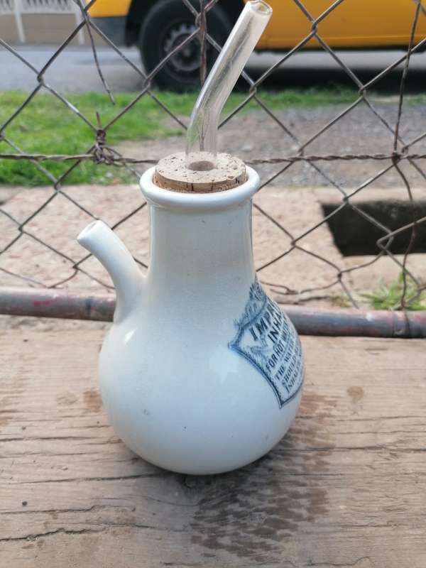 IMPROVED INHALER : FOR HOT WATER INFUSIONS : MADE IN ENGLAND
