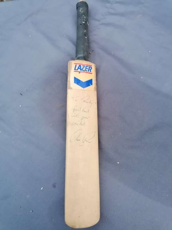 Clive Rice signed minature cricket bat