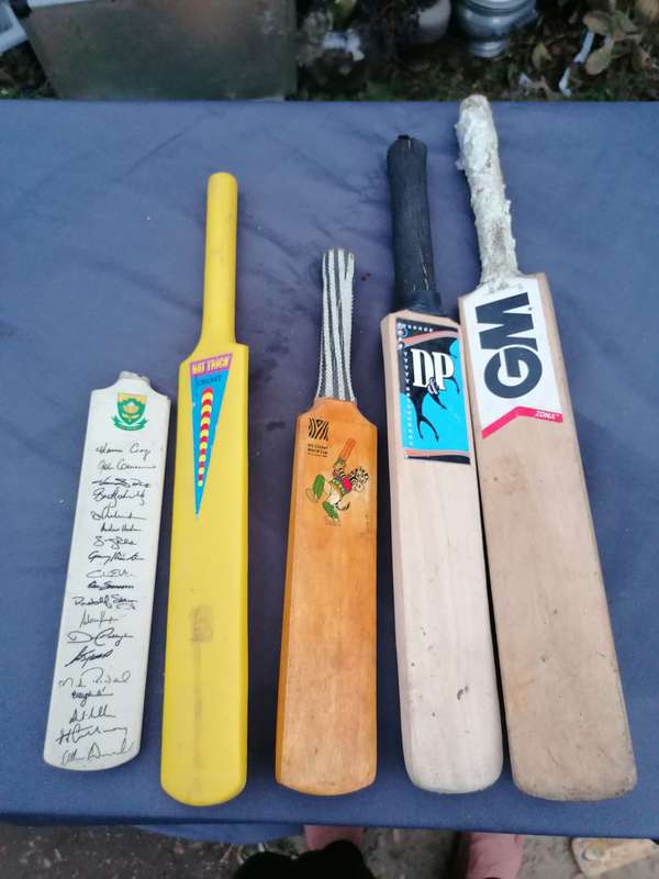 Minature cricket bat collection