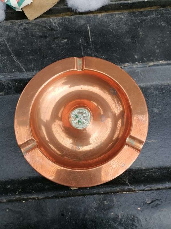 Copper grensdiens ashtray