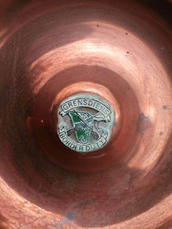 Copper grensdiens ashtray