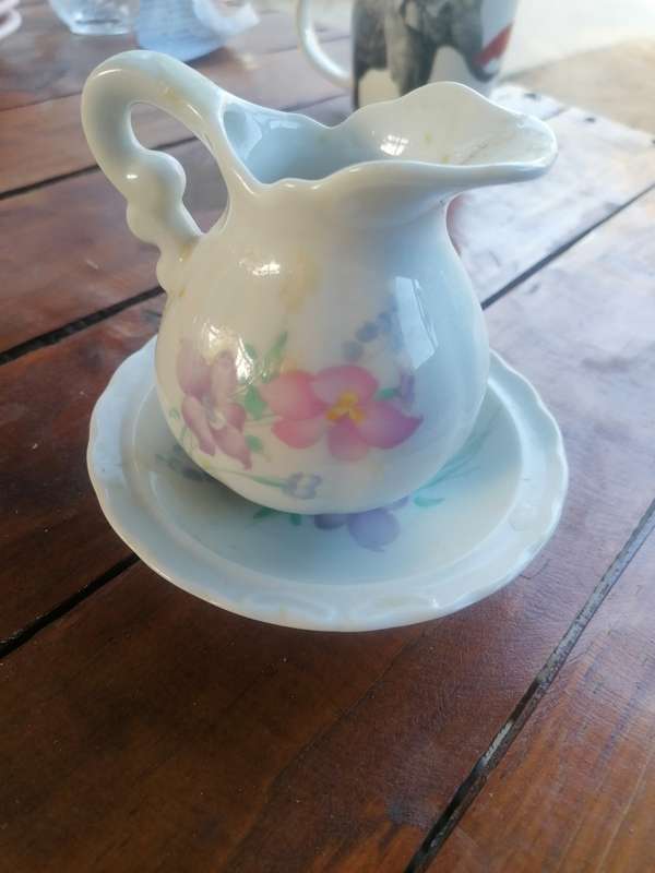 Small Porcelain Pitcher Water Bowl