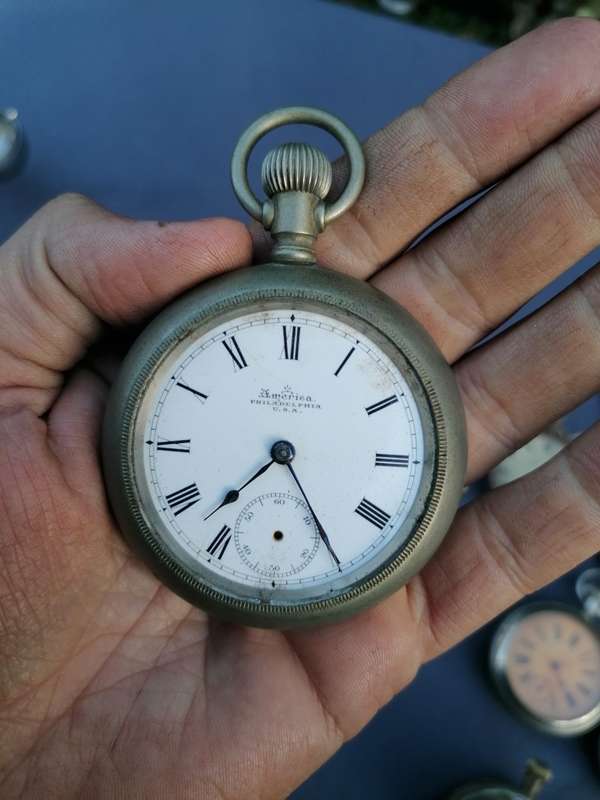 Antique lot of pocket watches and cases. Not working