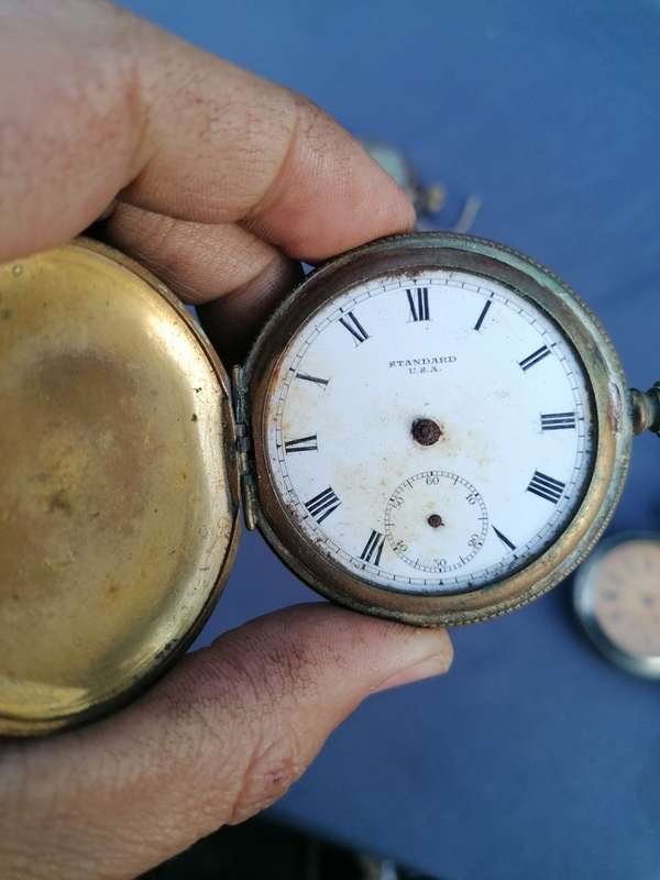 Antique lot of pocket watches and cases. Not working