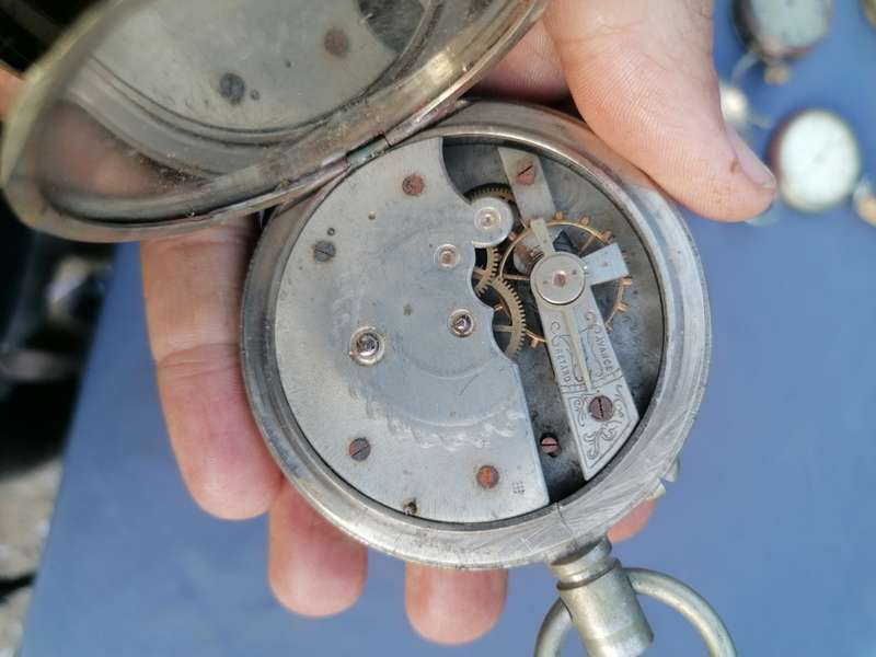 Antique lot of pocket watches and cases. Not working