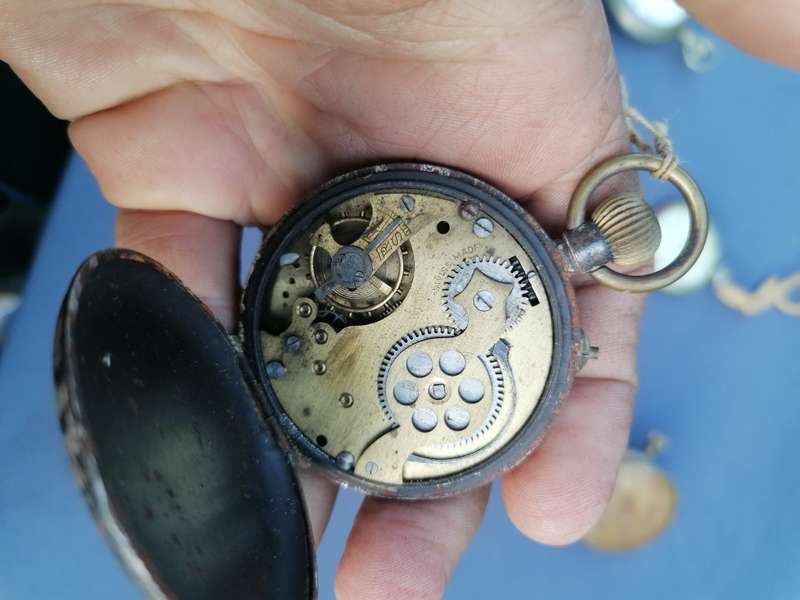 Antique lot of pocket watches and cases. Not working