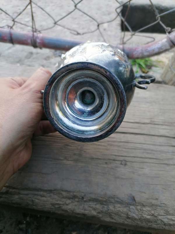 Antique Silver-Plated sugar holder
