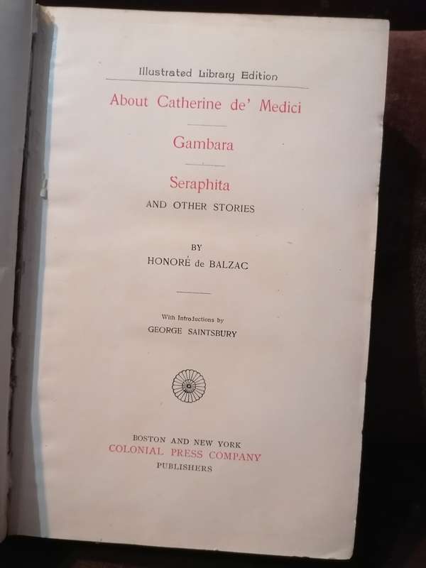 ABOUT CATHERINE  DR'MEDICI  SERAPHITA  BALZAC