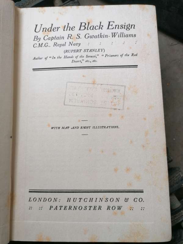 UNDER THE BLACK ENSIGN  CAPT. R.S. GWATKIN WILLIAMS CMGRN