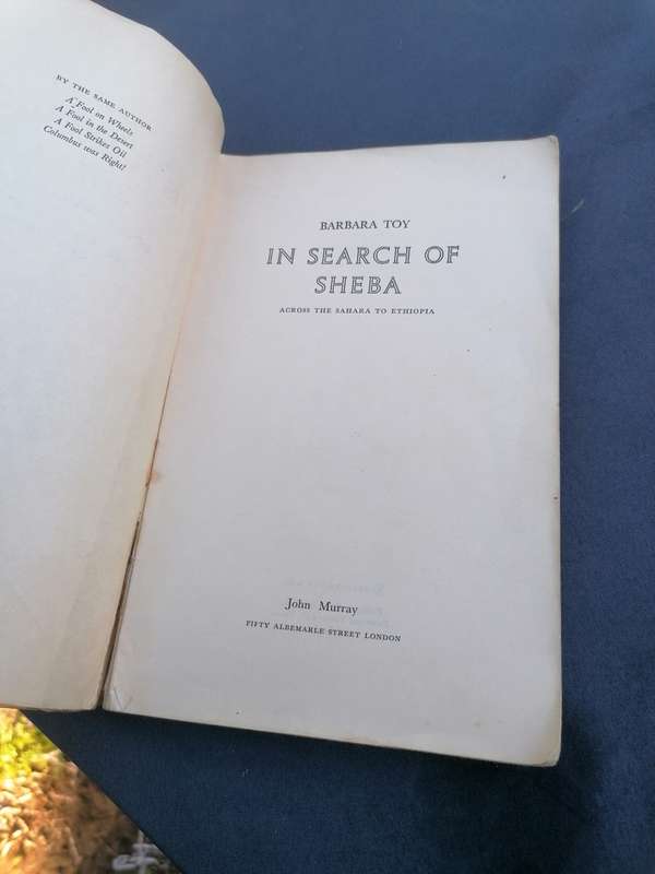 PROOF COPY of IN SEARCH OF SHEBA by BARBARA TOY